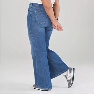 NWT Pilcro Letterpress by Anthropologie Plus A+ The Annie Wide-Leg Jeans Denim